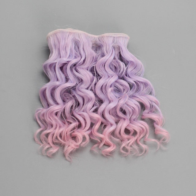 15*100cm High Quality Screw Curly Hair Extensions for All Dolls DIY Hair Wigs Heat Resistant Fiber Hair Wefts Accessories toys