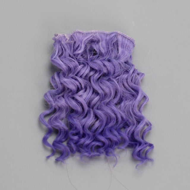 15*100cm High Quality Screw Curly Hair Extensions for All Dolls DIY Hair Wigs Heat Resistant Fiber Hair Wefts Accessories toys