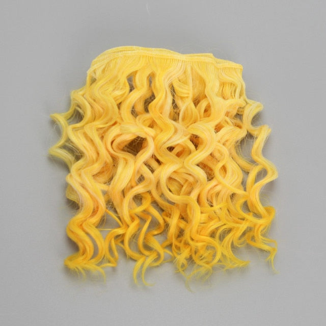 15*100cm High Quality Screw Curly Hair Extensions for All Dolls DIY Hair Wigs Heat Resistant Fiber Hair Wefts Accessories toys