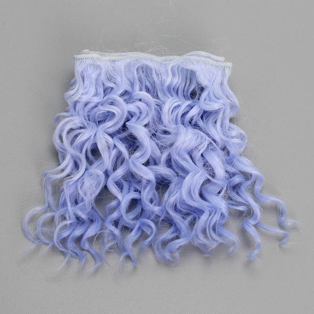 15*100cm High Quality Screw Curly Hair Extensions for All Dolls DIY Hair Wigs Heat Resistant Fiber Hair Wefts Accessories toys