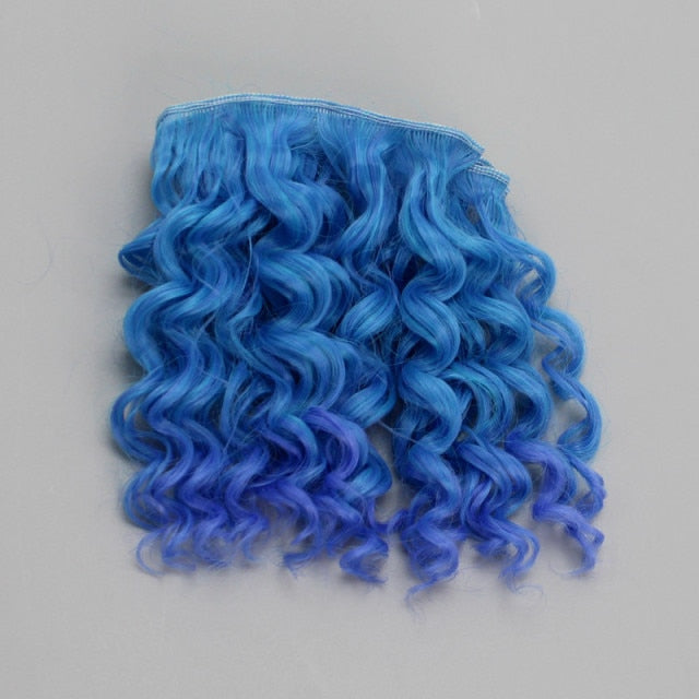 15*100cm High Quality Screw Curly Hair Extensions for All Dolls DIY Hair Wigs Heat Resistant Fiber Hair Wefts Accessories toys