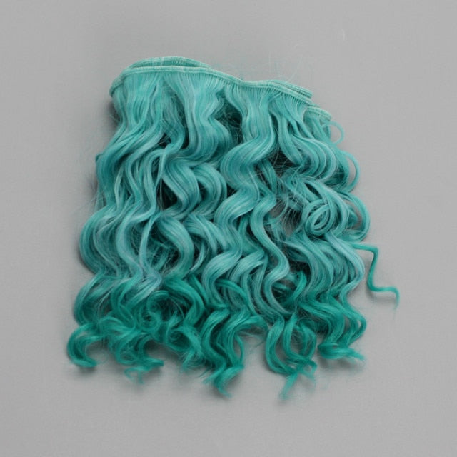 15*100cm High Quality Screw Curly Hair Extensions for All Dolls DIY Hair Wigs Heat Resistant Fiber Hair Wefts Accessories toys