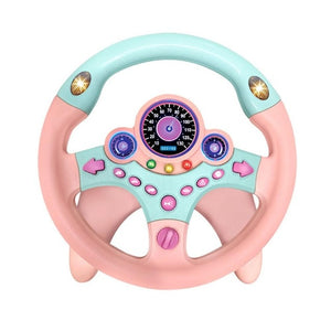 Cute Children Steering Wheel Toy with Light Simulation Driving Sound Music funny Educational Baby Electronic Travel kids toys