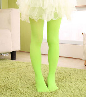 YWHUANSEN Summer Spring Candy Color Kids Pantyhose Ballet Dance Tights for Girls Stocking Children Velvet Solid White Pantyhose