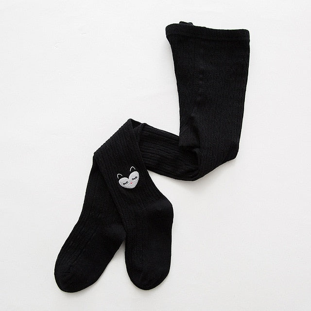 YWHUANSEN Spring Autumn Knitted Children Pantyhose Cotton Double Needle Tights for Girls Cute Animal Baby Girl Winter Clothes