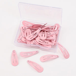 50 Pcs Mix-Color 3cm Baby Girls Snap Hair Clips No Slip Metal Hair Barrettes Hair Pins Kids Hair Accessorie