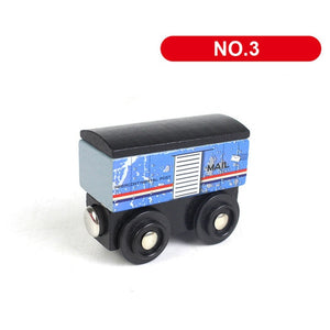 1PC Wooden Magnetic Train Car Locomotive Toy Wood Railway Car Accessories Toys for Kids Gifts Fit Wood New Biro Thomas Tracks