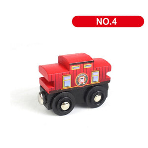 1PC Wooden Magnetic Train Car Locomotive Toy Wood Railway Car Accessories Toys for Kids Gifts Fit Wood New Biro Thomas Tracks