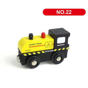 1PC Wooden Magnetic Train Car Locomotive Toy Wood Railway Car Accessories Toys for Kids Gifts Fit Wood New Biro Thomas Tracks