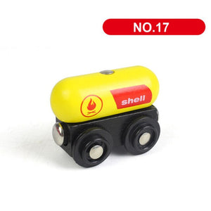 1PC Wooden Magnetic Train Car Locomotive Toy Wood Railway Car Accessories Toys for Kids Gifts Fit Wood New Biro Thomas Tracks