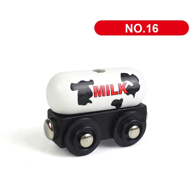 1PC Wooden Magnetic Train Car Locomotive Toy Wood Railway Car Accessories Toys for Kids Gifts Fit Wood New Biro Thomas Tracks
