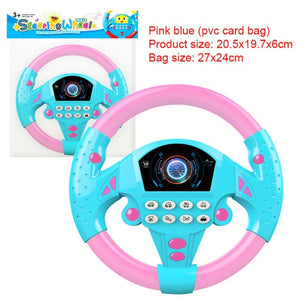 Children Musical Developing Educational Toys Simulation Steering Wheel with Light Early Education Sounding Toy For Kids