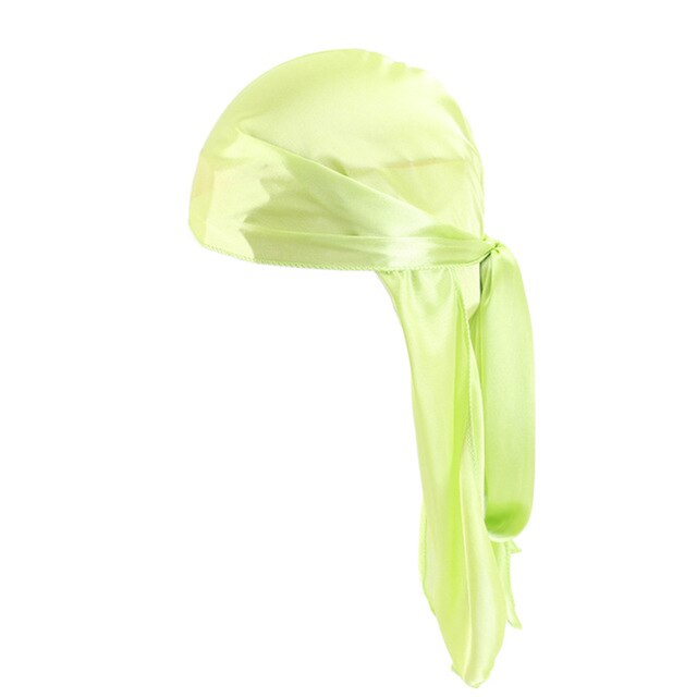 Men's Silky Durags Bandanas Turban hat Wigs Doo Men Satin Durag Biker Headwear Headband Hair Accessories Extra Long Tail Du-Rag