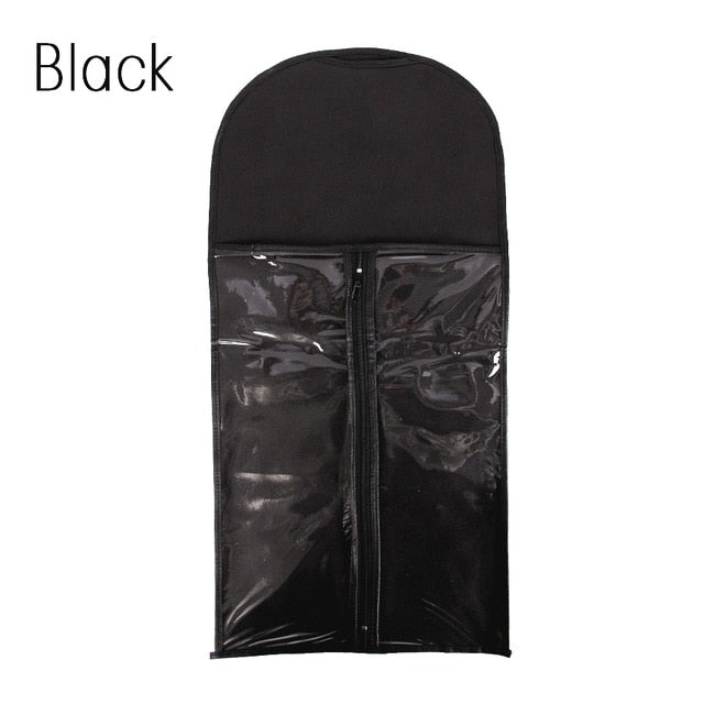 Alileader Pink Black Hair Bag With Wig Storage Holder For Hairpieces Non-woven Transparent  Wig Accessories Wigs Storage Bag