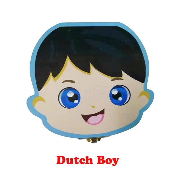 Wooden Baby Tooth Box English /Spanish /Portuguese Milk Teeth Umbilical Organizer Storage Boys Girls Souvenir Case Baby Gifts