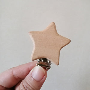 1pc New Arrival Lovely Wooden Pacifier Clip Natural Beech Wood Baby Pacifier Clips Dummy Clips DIY Pacifier Chain Accessory