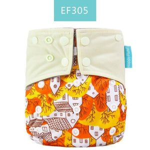 Happy Flute Washable and Reusable Baby Bamboo Charcoal Pocket Cloth Diaper With One Opening Fit 3-15kg Baby