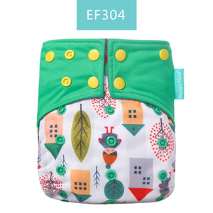 Happy Flute Washable and Reusable Baby Bamboo Charcoal Pocket Cloth Diaper With One Opening Fit 3-15kg Baby