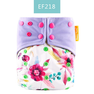 Happy Flute Washable and Reusable Baby Bamboo Charcoal Pocket Cloth Diaper With One Opening Fit 3-15kg Baby