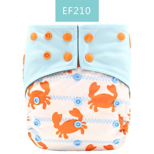 Happy Flute Washable and Reusable Baby Bamboo Charcoal Pocket Cloth Diaper With One Opening Fit 3-15kg Baby
