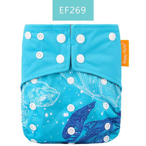 Happy Flute Washable and Reusable Baby Bamboo Charcoal Pocket Cloth Diaper With One Opening Fit 3-15kg Baby