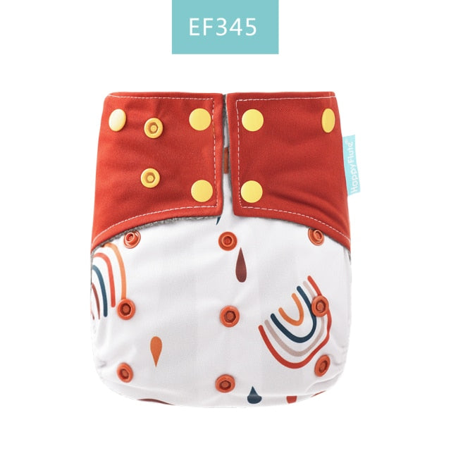 Happy Flute Washable and Reusable Baby Bamboo Charcoal Pocket Cloth Diaper With One Opening Fit 3-15kg Baby