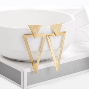 WYBU Summer Style Golden Drop Earrings For Women Geomatric Black Long Hanging Earring Triangle Bts Jewelry Earing bijouterie
