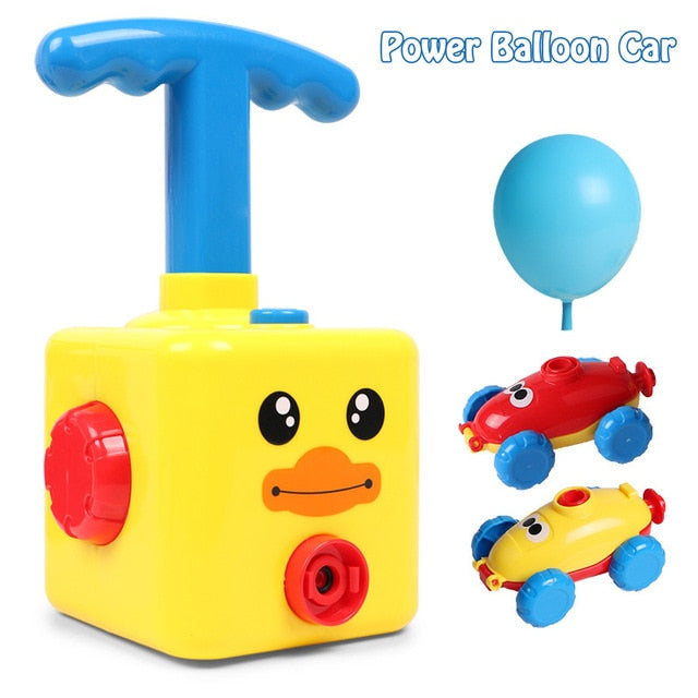 NEW Power Balloon Launch Tower Toy Puzzle Fun Education Inertia Air Power Balloon Car  Science Experimen Toy for Children Gift