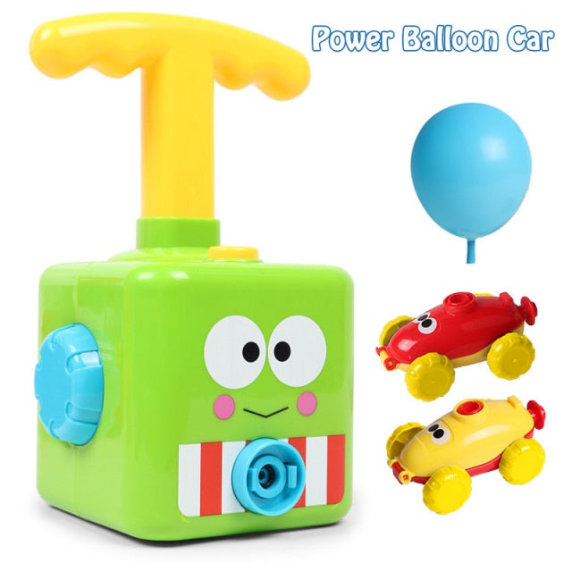 NEW Power Balloon Launch Tower Toy Puzzle Fun Education Inertia Air Power Balloon Car  Science Experimen Toy for Children Gift