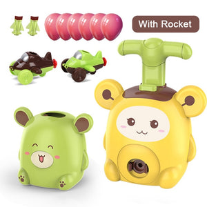 NEW Power Balloon Launch Tower Toy Puzzle Fun Education Inertia Air Power Balloon Car  Science Experimen Toy for Children Gift