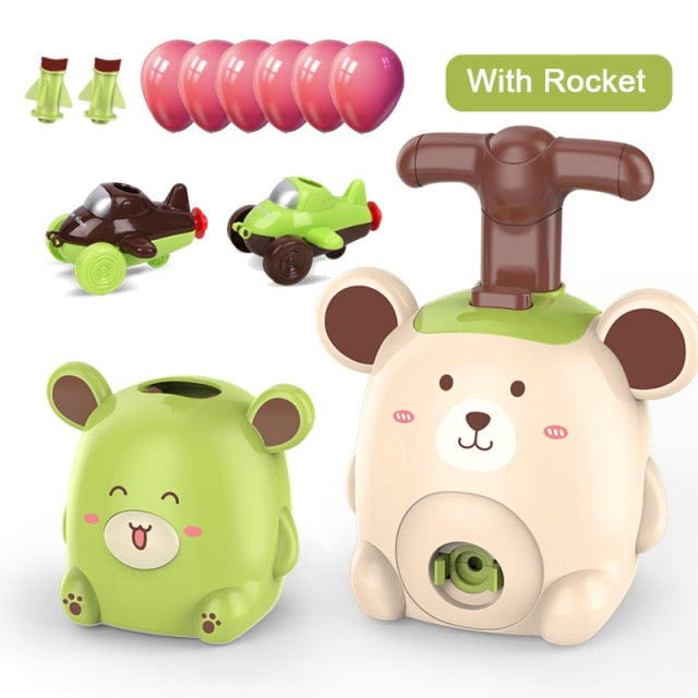 NEW Power Balloon Launch Tower Toy Puzzle Fun Education Inertia Air Power Balloon Car  Science Experimen Toy for Children Gift