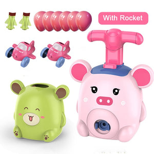 NEW Power Balloon Launch Tower Toy Puzzle Fun Education Inertia Air Power Balloon Car  Science Experimen Toy for Children Gift