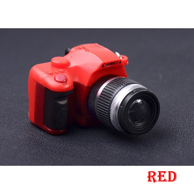 Children Toys Camera with Keychain Mini Simulation Cameras Led Light Flashing Camera for Doll Accessories Kids Birthday Gift