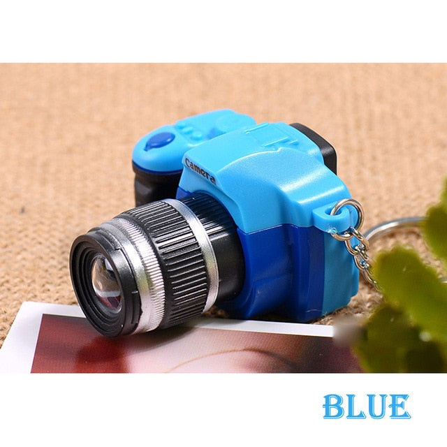 Children Toys Camera with Keychain Mini Simulation Cameras Led Light Flashing Camera for Doll Accessories Kids Birthday Gift