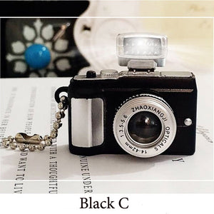 Children Toys Camera with Keychain Mini Simulation Cameras Led Light Flashing Camera for Doll Accessories Kids Birthday Gift
