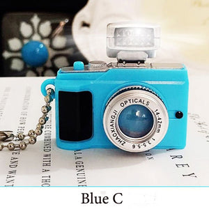 Children Toys Camera with Keychain Mini Simulation Cameras Led Light Flashing Camera for Doll Accessories Kids Birthday Gift