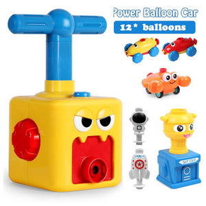 NEW Power Balloon Launch Tower Toy Puzzle Fun Education Inertia Air Power Balloon Car  Science Experimen Toy for Children Gift