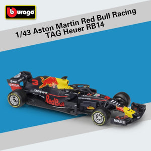 Bburago 1:43 2019 RB15 RB14 RB13 RB12 RB9 #33 #3 #1 F1 wyścigi formuła samochód statyczna symulacja Diecast Model samochodu stop