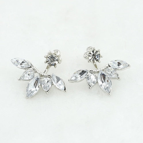 2020 New Fashion Simulated Pearls Pendient  Angel Wings Leaf Feather Flowers Stud Earrings For Women Wedding Jewelry