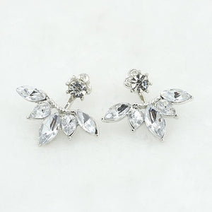 2020 New Fashion Simulated Pearls Pendient  Angel Wings Leaf Feather Flowers Stud Earrings For Women Wedding Jewelry
