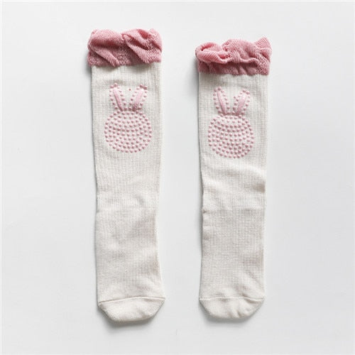 lawadka Baby Girl Socks Toddler Baby Bow Cotton Summer Mesh Baby Knee Socks Newborn Infant Non-slip Long Baby Boys Socks 0-2T