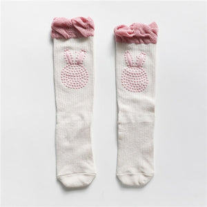 lawadka Baby Girl Socks Toddler Baby Bow Cotton Summer Mesh Baby Knee Socks Newborn Infant Non-slip Long Baby Boys Socks 0-2T
