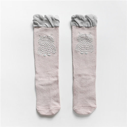 lawadka Baby Girl Socks Toddler Baby Bow Cotton Summer Mesh Baby Knee Socks Newborn Infant Non-slip Long Baby Boys Socks 0-2T
