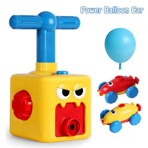 NEW Power Balloon Launch Tower Toy Puzzle Fun Education Inertia Air Power Balloon Car  Science Experimen Toy for Children Gift