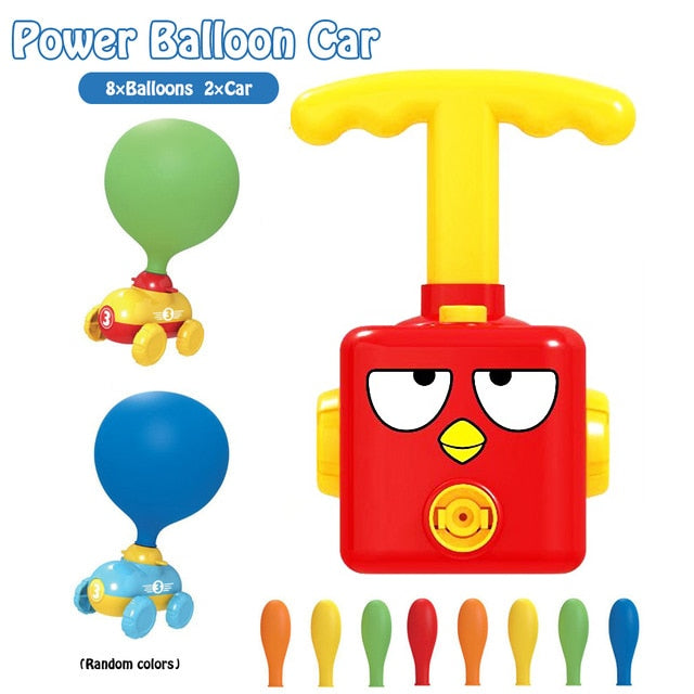 NEW Power Balloon Launch Tower Toy Puzzle Fun Education Inertia Air Power Balloon Car  Science Experimen Toy for Children Gift