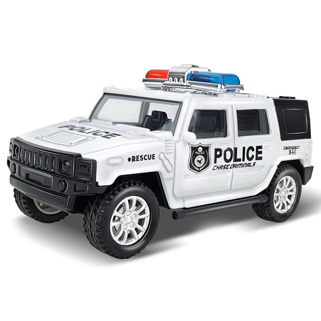 1:43 Simulation Kids Police Toy Car Model Pull Back Alloy Diecast Off-road Vehicles Collection Gifts Toys for Boys Children S028