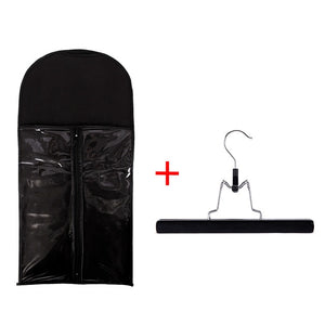 Alileader Pink Black Hair Bag With Wig Storage Holder For Hairpieces Non-woven Transparent  Wig Accessories Wigs Storage Bag