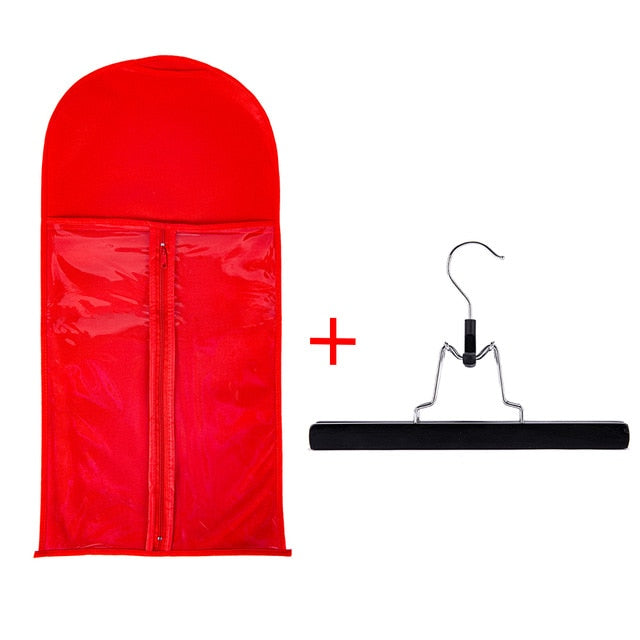 Alileader Pink Black Hair Bag With Wig Storage Holder For Hairpieces Non-woven Transparent  Wig Accessories Wigs Storage Bag