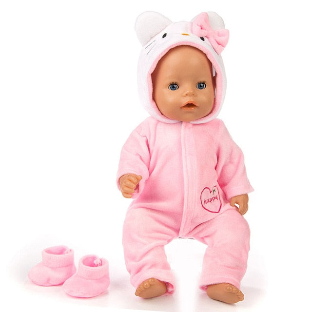 New Pajamas Fit For 17Inches Zapf Baby Born Doll 43cm Born Babies Doll Clothes