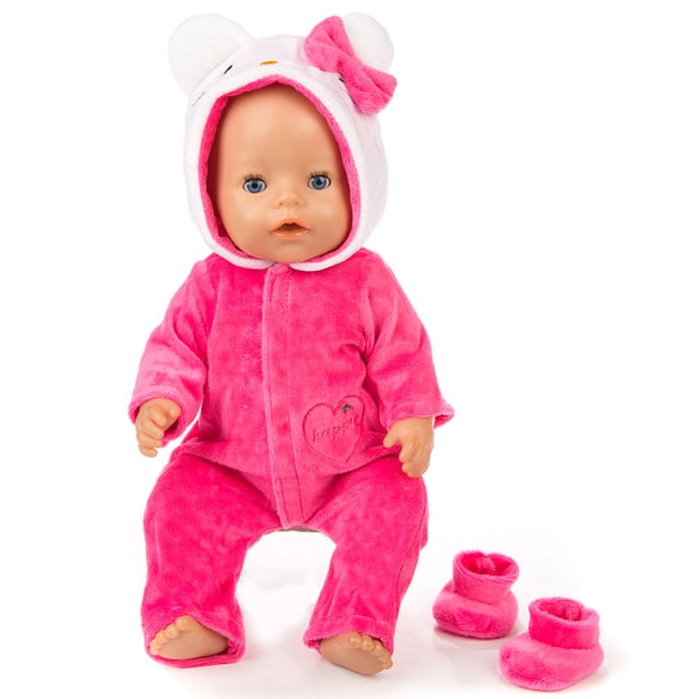 New Pajamas Fit For 17Inches Zapf Baby Born Doll 43cm Born Babies Doll Clothes